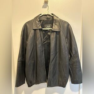 Men's Black Leather Jacket, size small